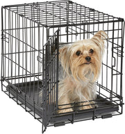 Small Single Door Dog Crate with Leak-Proof Pan, Divider & Secure Lock
