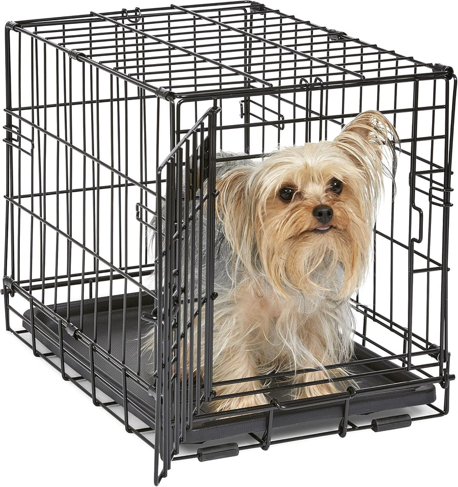 Small Single Door Dog Crate with Leak-Proof Pan, Divider & Secure Lock