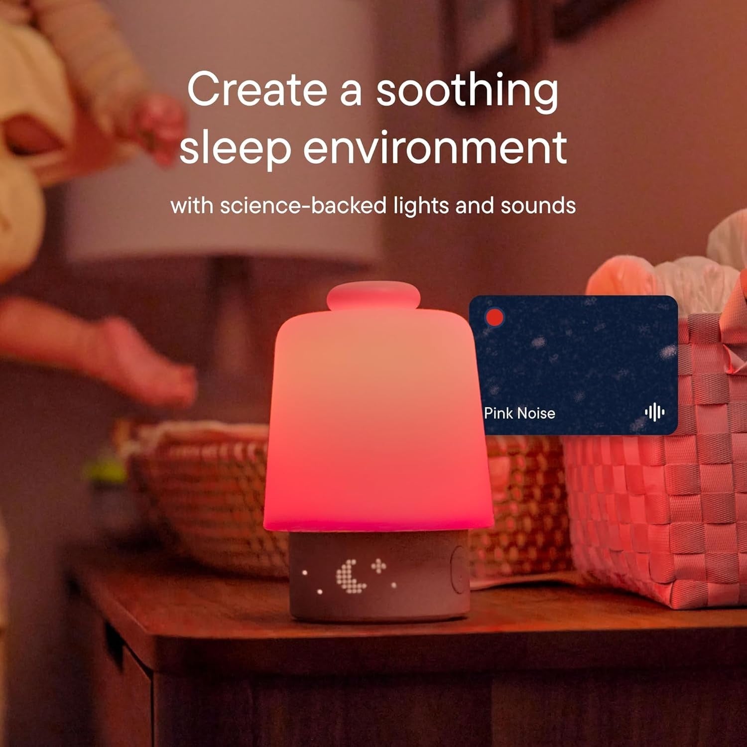 Baby Sound Machine Night Light White Noise WiFi Sleep Trainer Clock