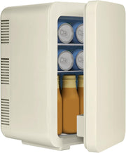 Portable Mini Fridge Cooler Warmer 10L Compact Beige AC/DC Home Car Use