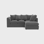 4 Seater L Shape Corner Sofa Right Hand Chenille Grey – Modern & Comfy