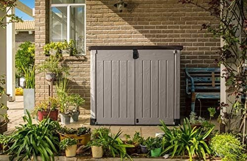 Outdoor Storage Shed 1200L Heavy Duty Waterproof Bin & Garden Equipment Box