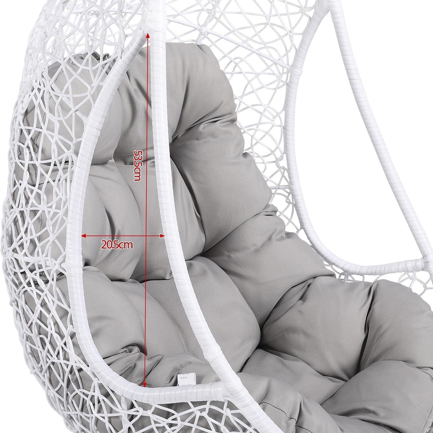 Rattan Hanging Egg Chair with Stand | Indoor Outdoor Hammock Seat