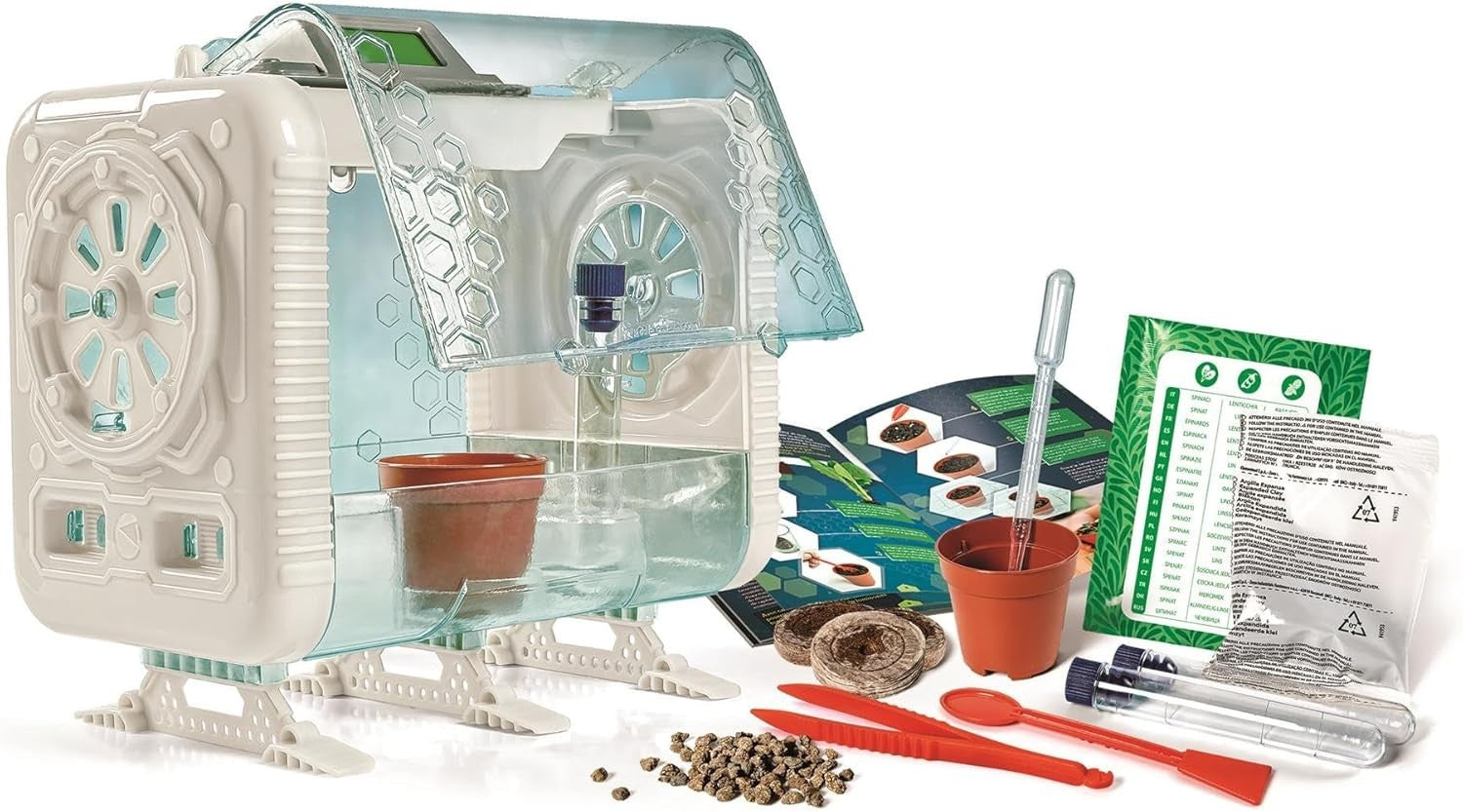 Smart-Tech Interactive STEM Greenhouse Kit with Sensors & LCD Display for Kids