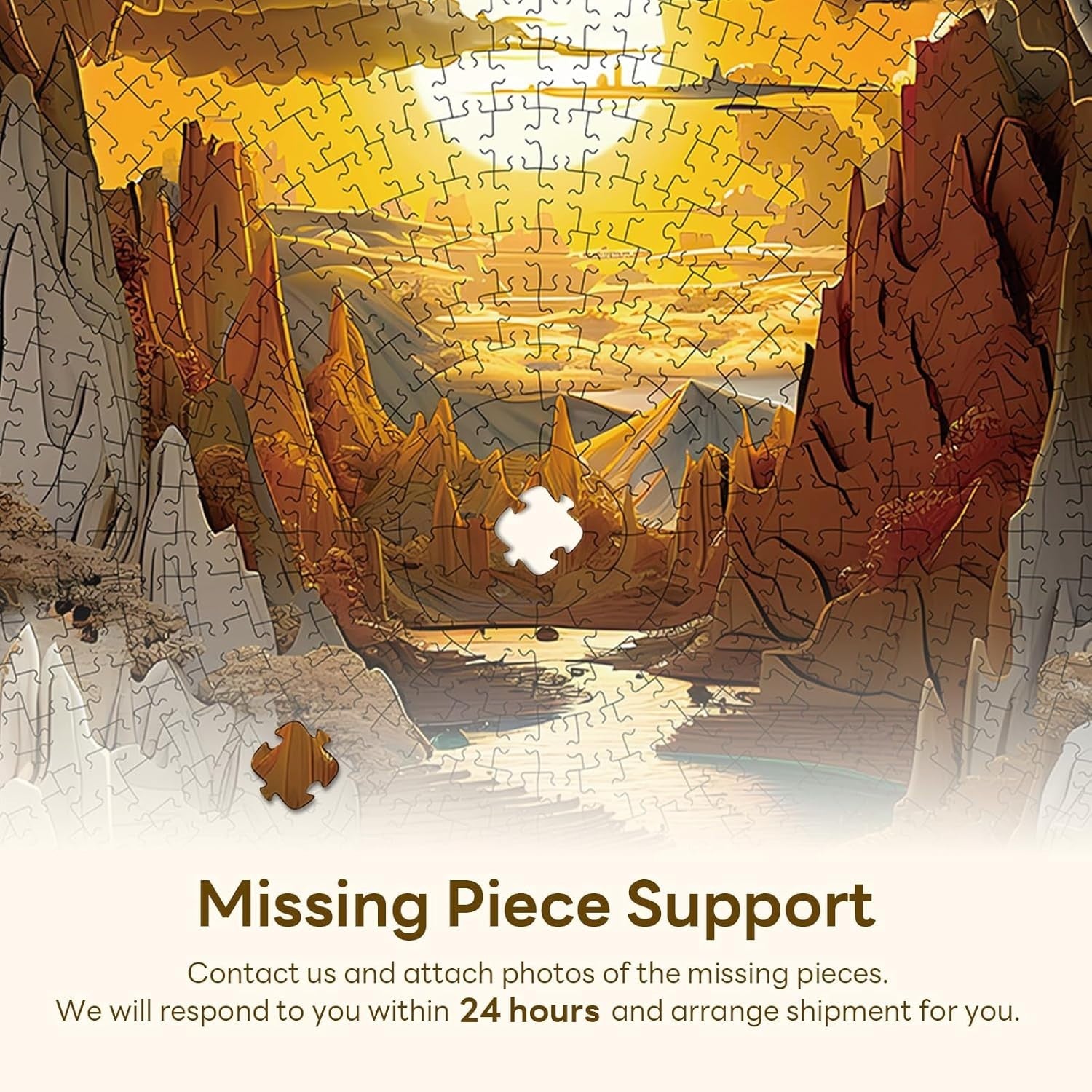1000 Piece Round Jigsaw Puzzle Adults Cave Canyon Nature Wall Art Gift