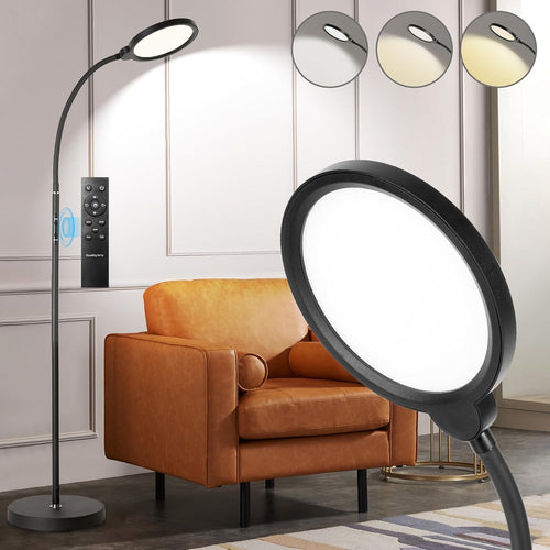 LED Floor Lamp Reading Light Dimmable Gooseneck Remote Touch Control