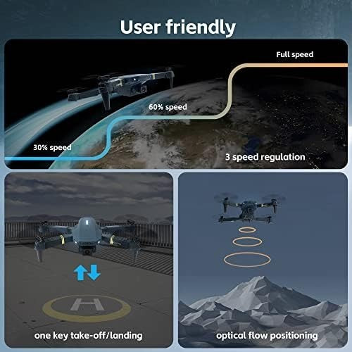 Foldable 4K Wi-Fi Drone for Beginners, 40+ Min Flight, Dual Cameras, Brushless