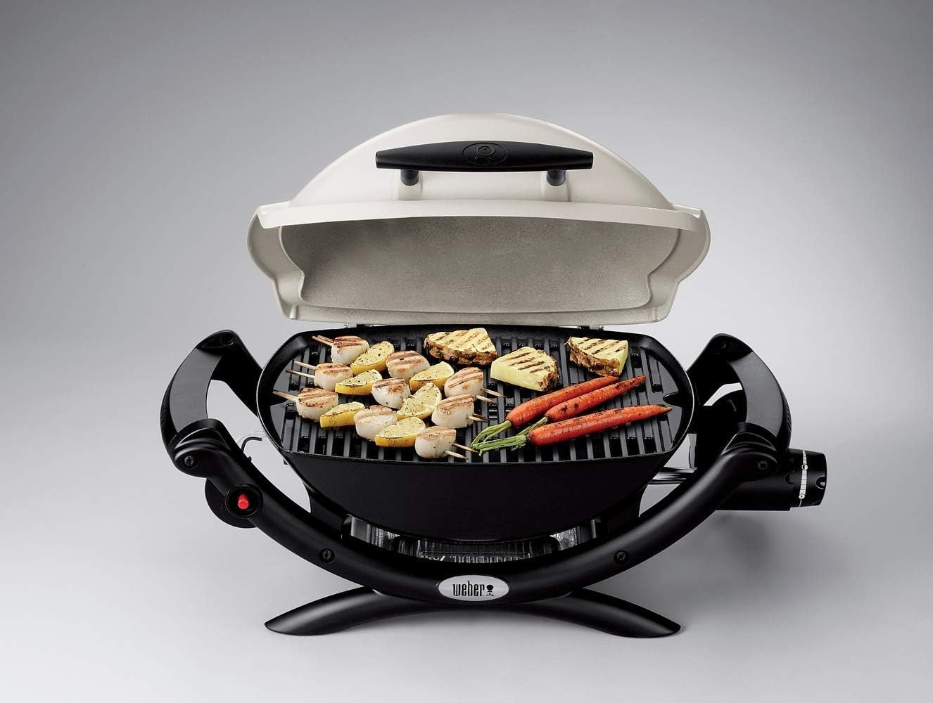 Portable Gas BBQ Grill with Cast Iron Grate & Aluminium Lid | Compact
