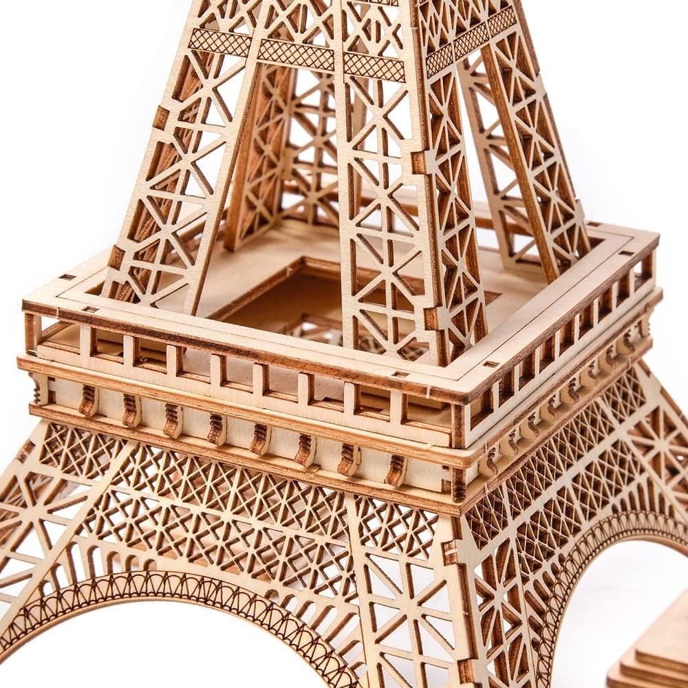 3D Wooden Eiffel Tower Puzzle Model DIY Kit for Adults & Kids