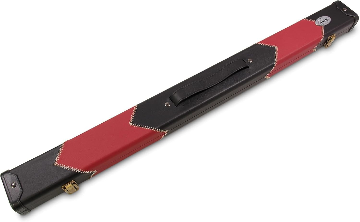Hard Snooker Pool Cue Case 2 Piece Centre Joint Burgundy Deluxe