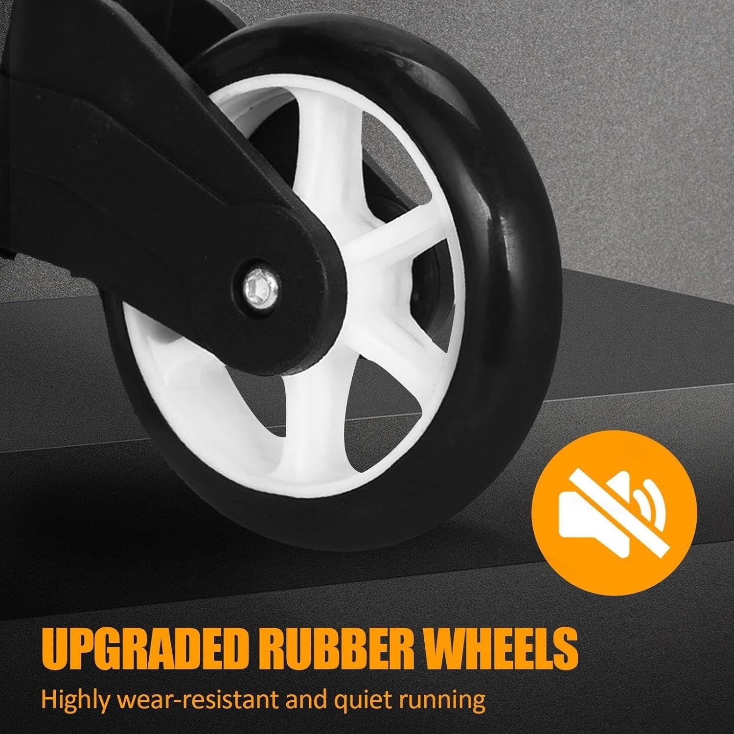 Heavy Duty Folding Hand Truck Stair Trolley Rubber Wheels Portable