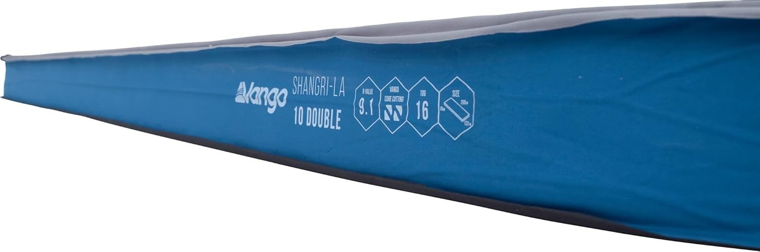 Double Self-Inflating Camping Mattress 10cm Memory Foam Lightweight