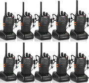 Long Range Walkie Talkies 10PCS Rechargeable 16CH VOX 2 Way Radios