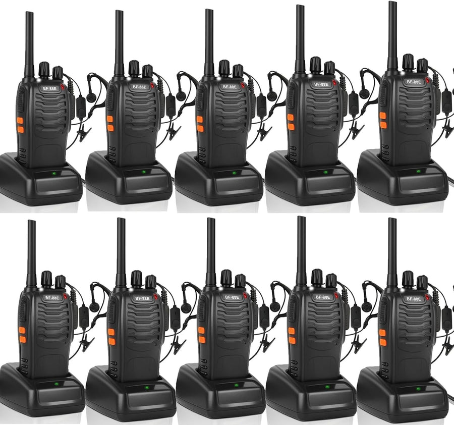 Long Range Walkie Talkies 10PCS Rechargeable 16CH VOX 2 Way Radios
