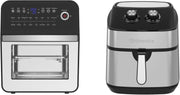 Silver Air Fryer Set 9L Analogue + 12L Combi Oven Probe 60min Low Oil