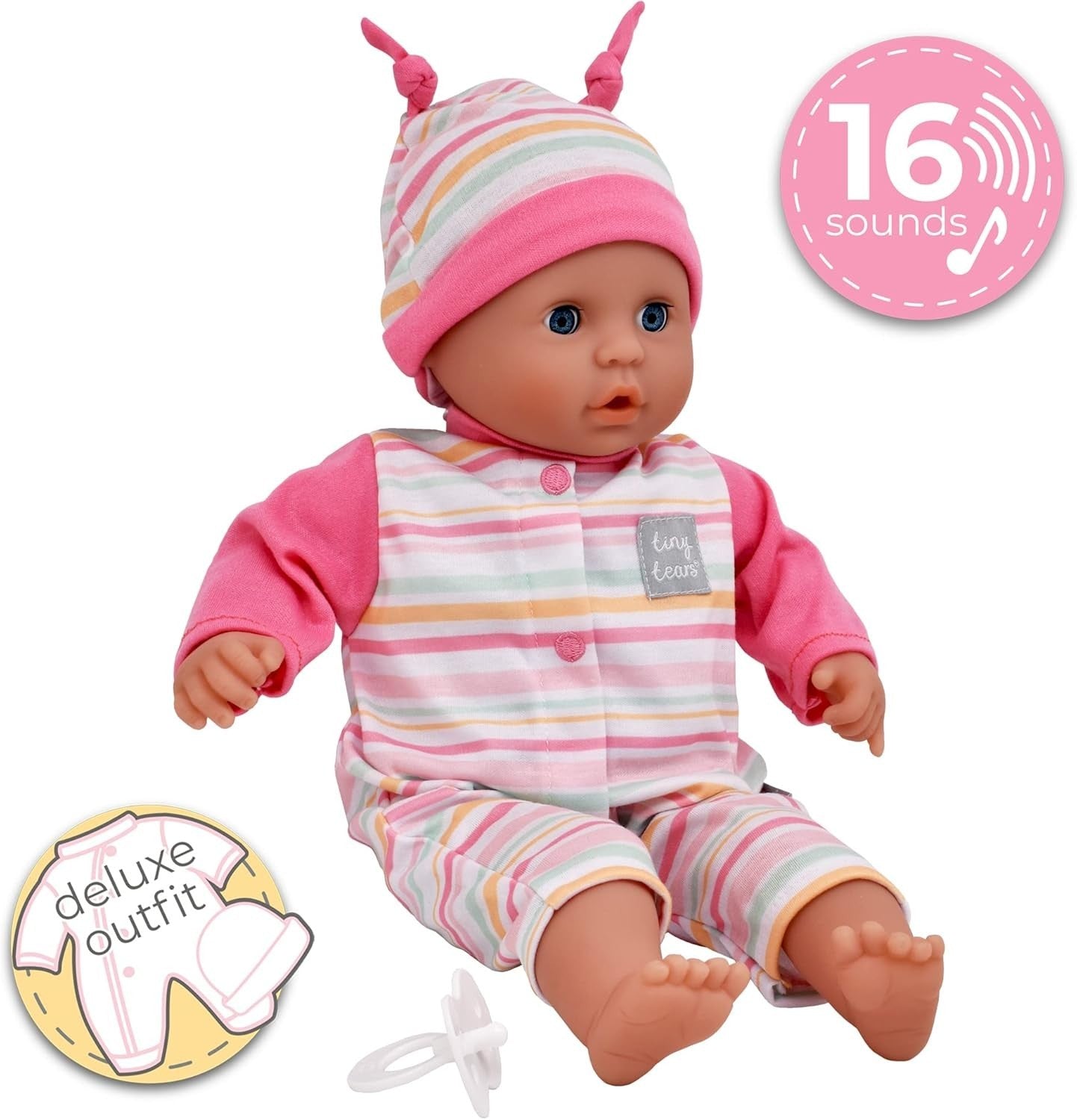 Interactive Baby Doll Soft Body 38cm with 16 Real Sounds Dummy Outfit