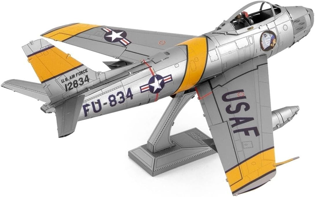 3D Metal F-86 Sabre Aircraft Model Kit – No Glue, Detailed, Easy Assembly
