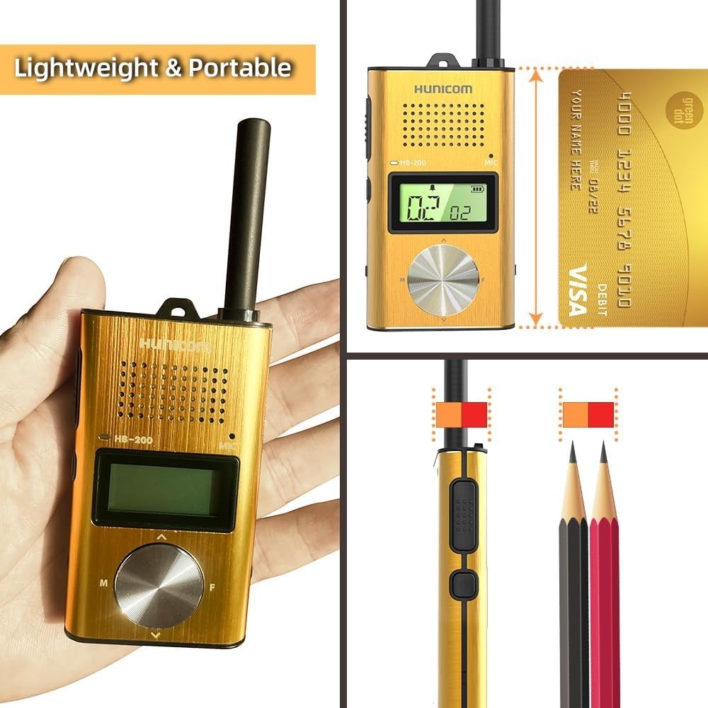 Metal Walkie Talkies Rechargeable Long Range PMR VOX 5KM 2 Pack