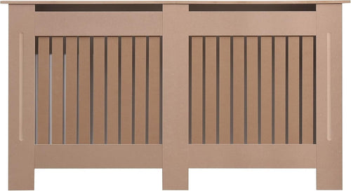 Large Radiator Cover Unfinished MDF | Customisable Vertical Slat Modern Cabinet
