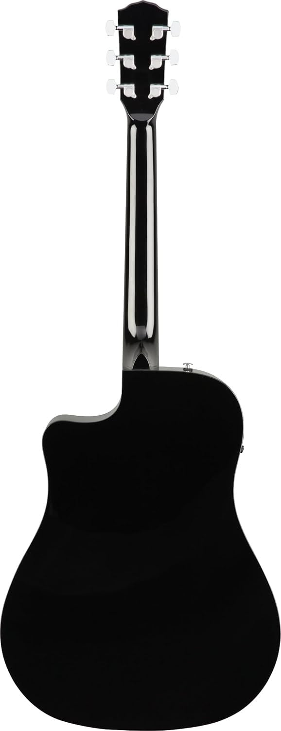 Dreadnought Electro Acoustic Guitar Cutaway Black w/ Pickup