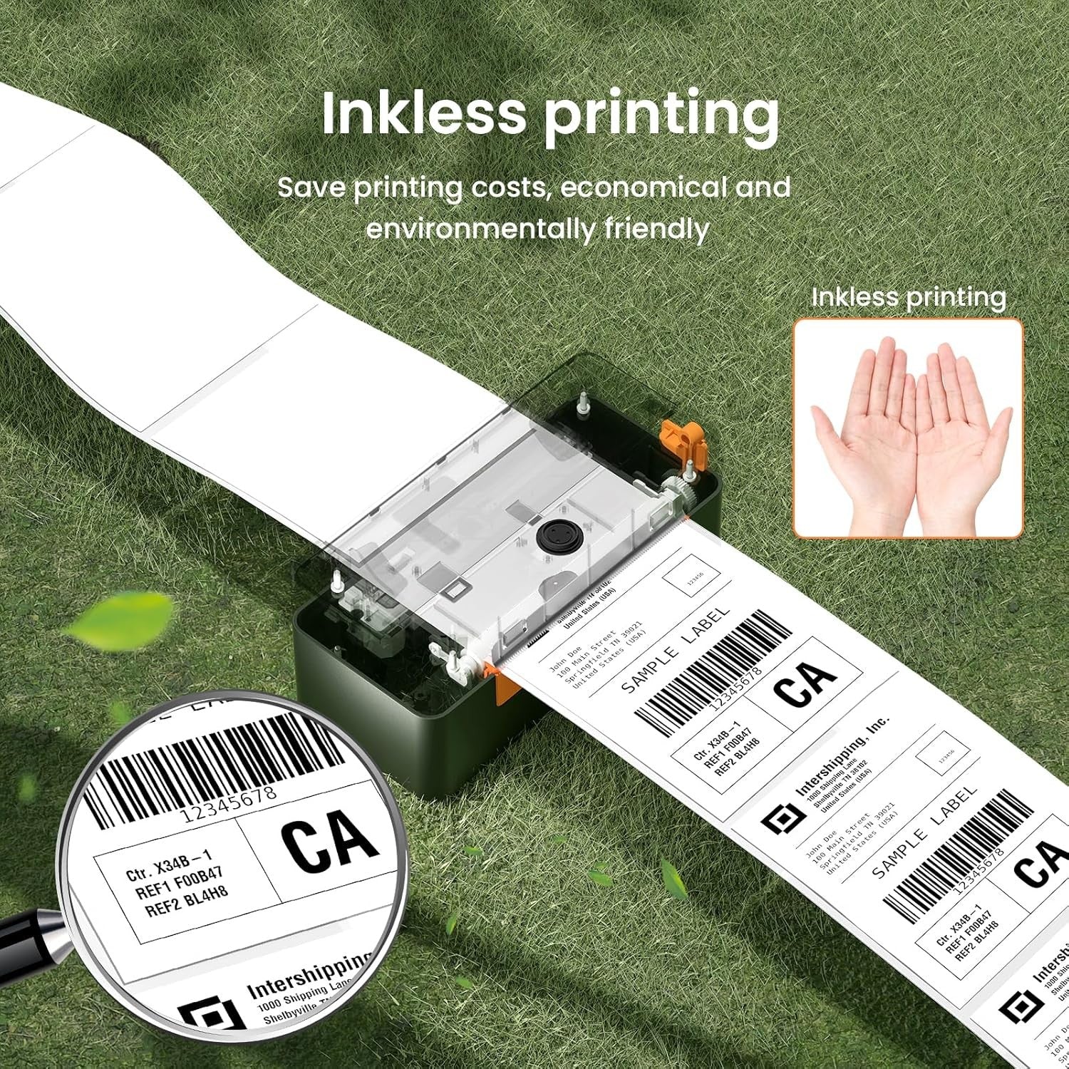 4x6 Portable Bluetooth Thermal Label Printer for Shipping DHL UPS