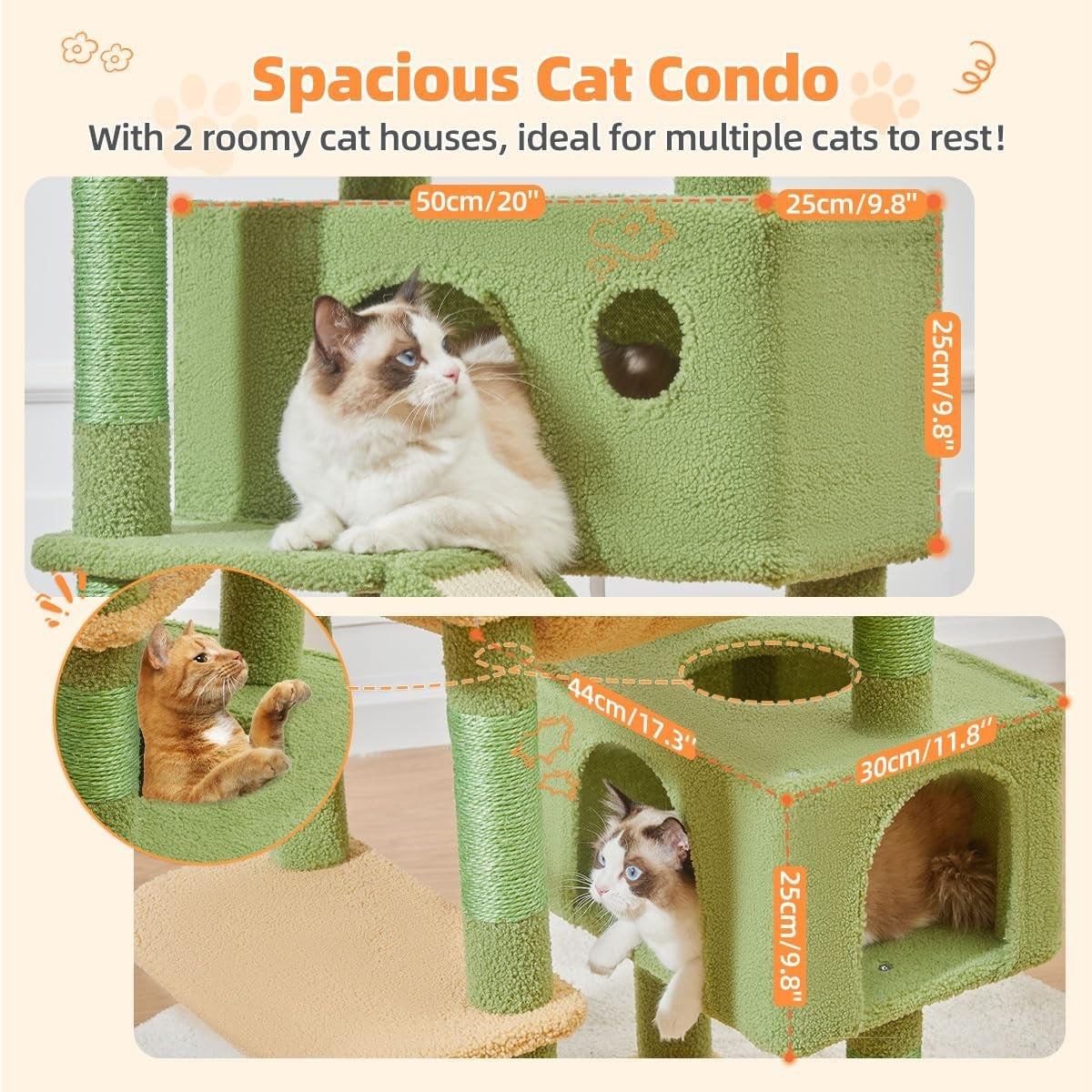 180cm Cat Tree Tower Multi Level Scratching Post Indoor Climber Hammock