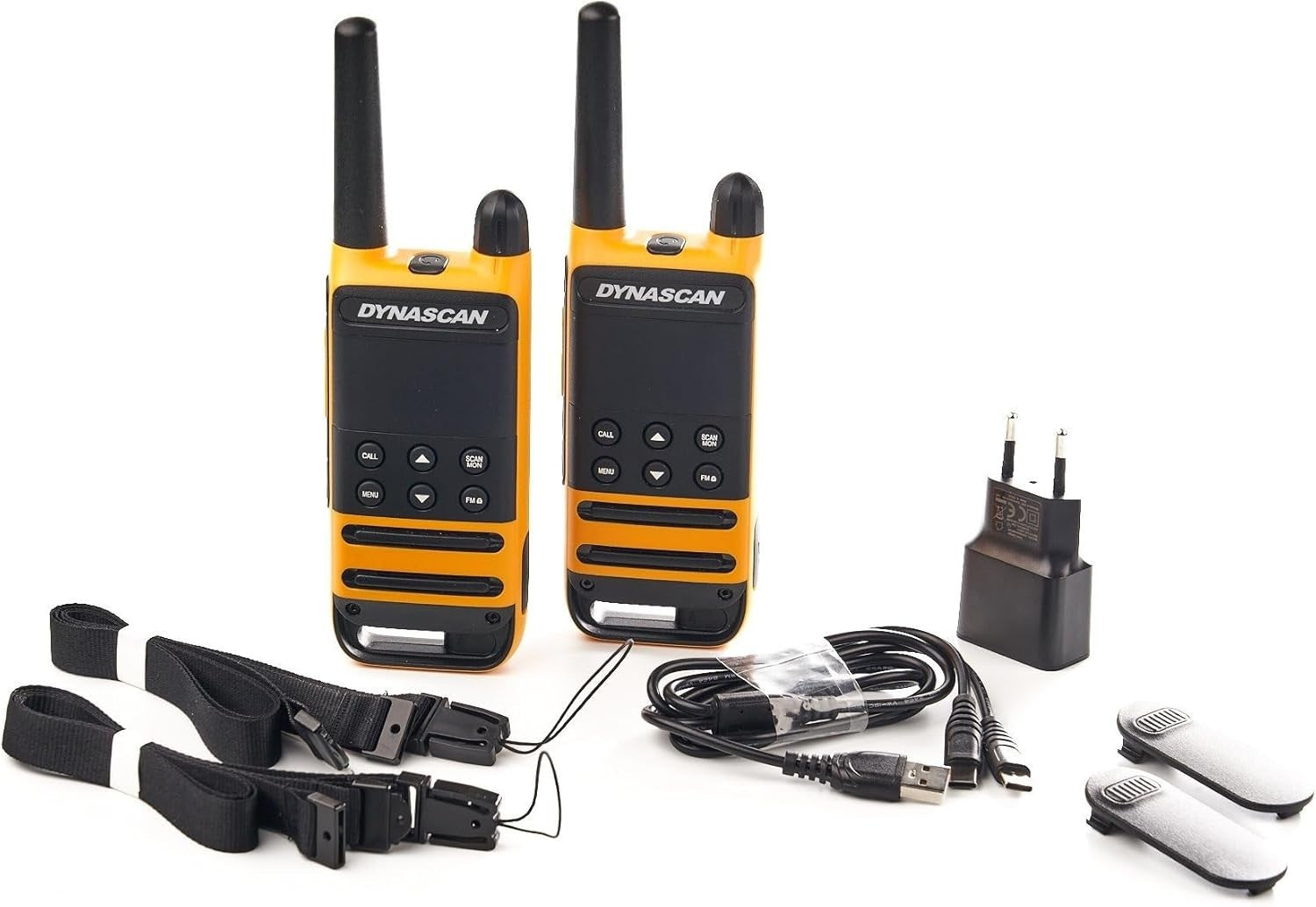 PMR446 Walkie Talkies 2 Pack 16 Channel IP54 Portable Radio Set