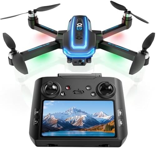 4K UHD Camera Drone with Screen Controller GPS Auto Return Brushless Motor