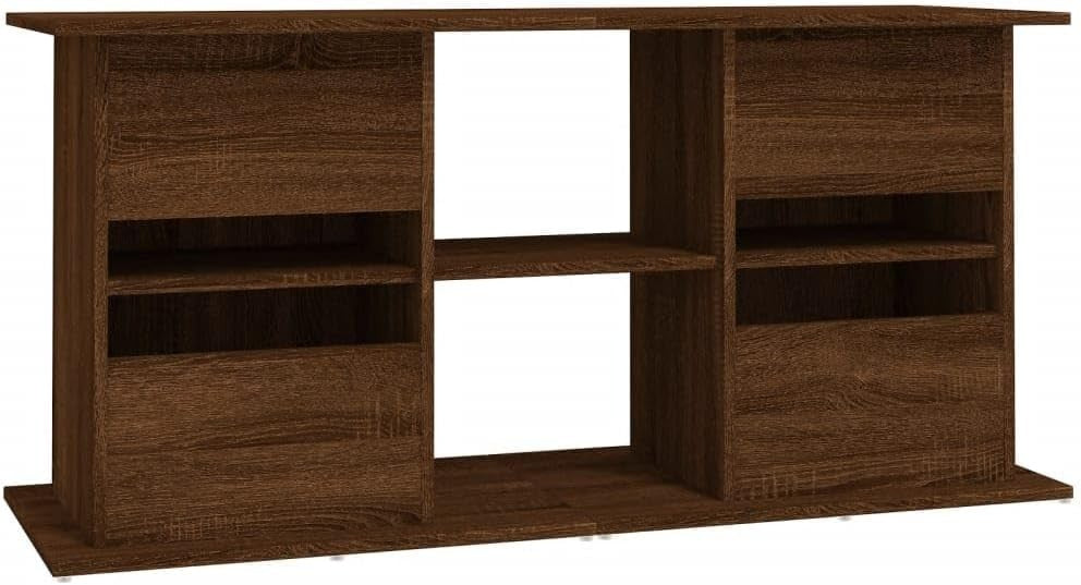 Spacious Fish Tank Cabinet Stand Brown Oak Storage 121x41x58cm