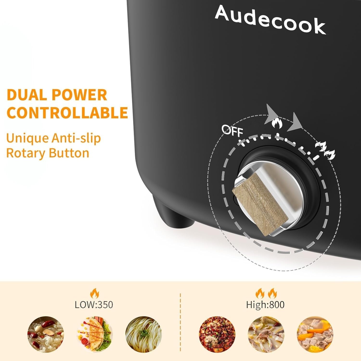 Electric Multi Cooker 2.5L Non-Stick Hot Pot for Ramen, Steak, Soup & More
