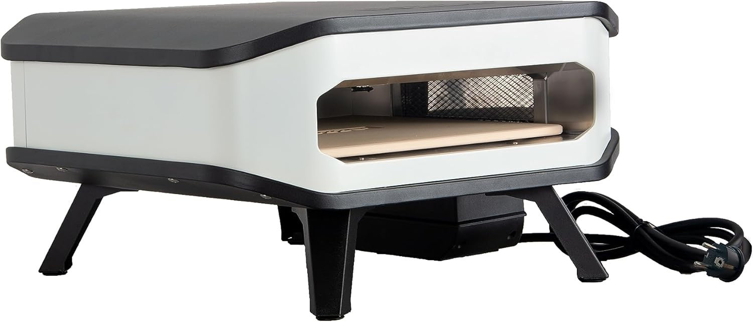 Electric Pizza Oven 13" with Stone & Cover | 2200W Indoor Outdoor Pizza Maker