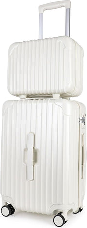 2pc Cabin Luggage Set Vanity Case & Carry On Suitcase TSA Lock Spinner