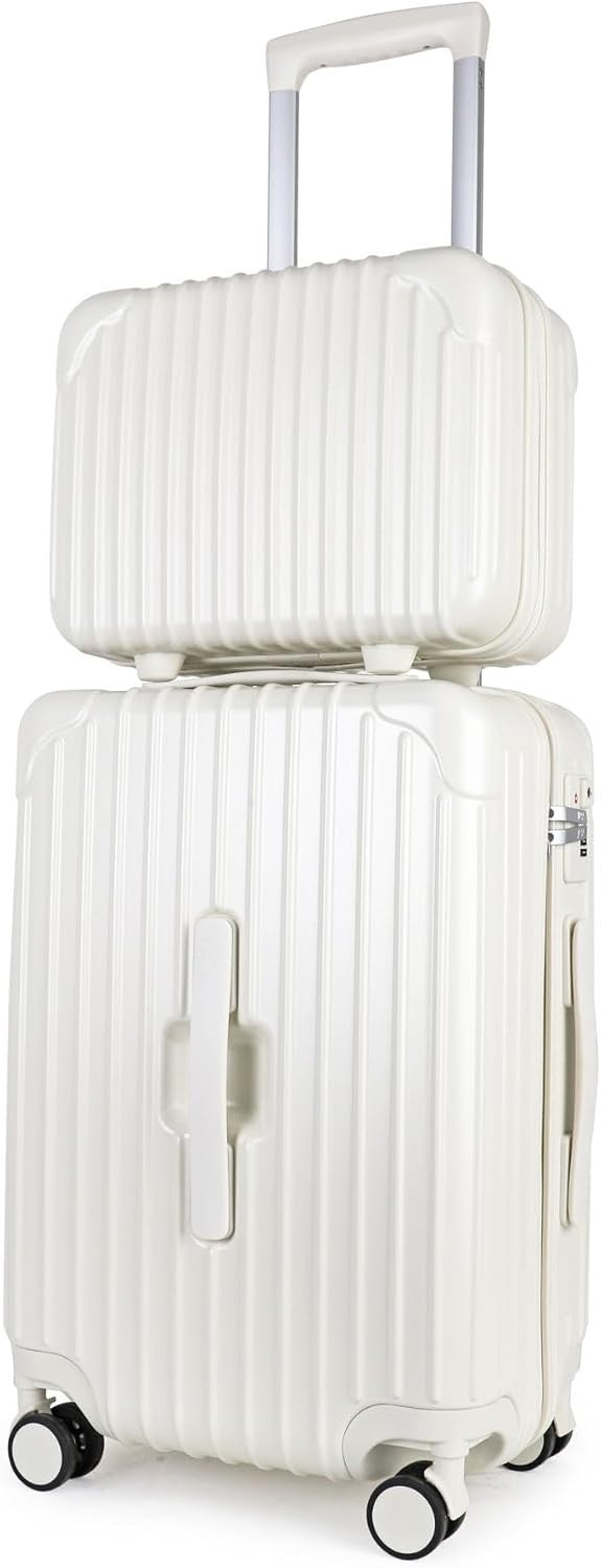 2pc Cabin Luggage Set Vanity Case & Carry On Suitcase TSA Lock Spinner