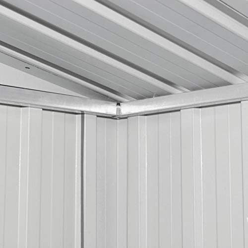 Metal Garden Shed 6.3x4FT Outdoor Storage House with Sliding Doors & Air Vents