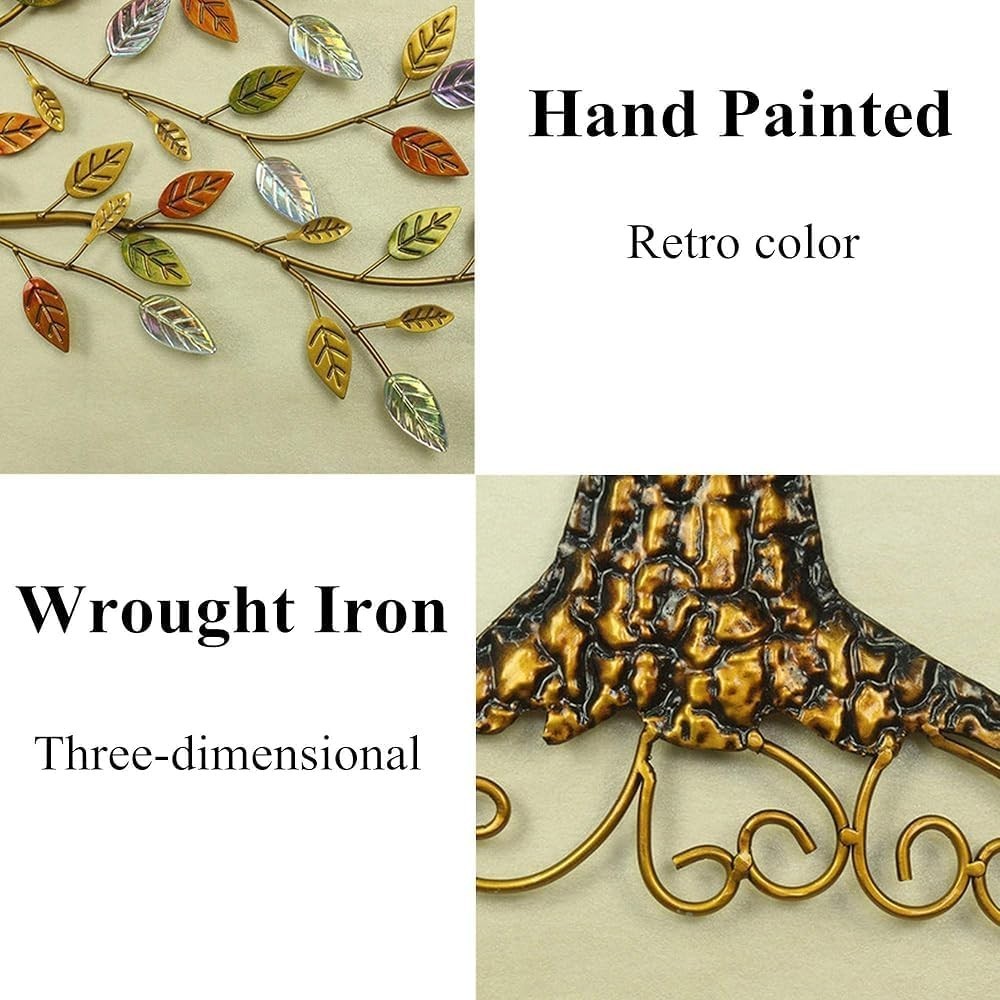 3D Tree of Life Metal Wall Art Luxury Fortune Tree Wall Decor