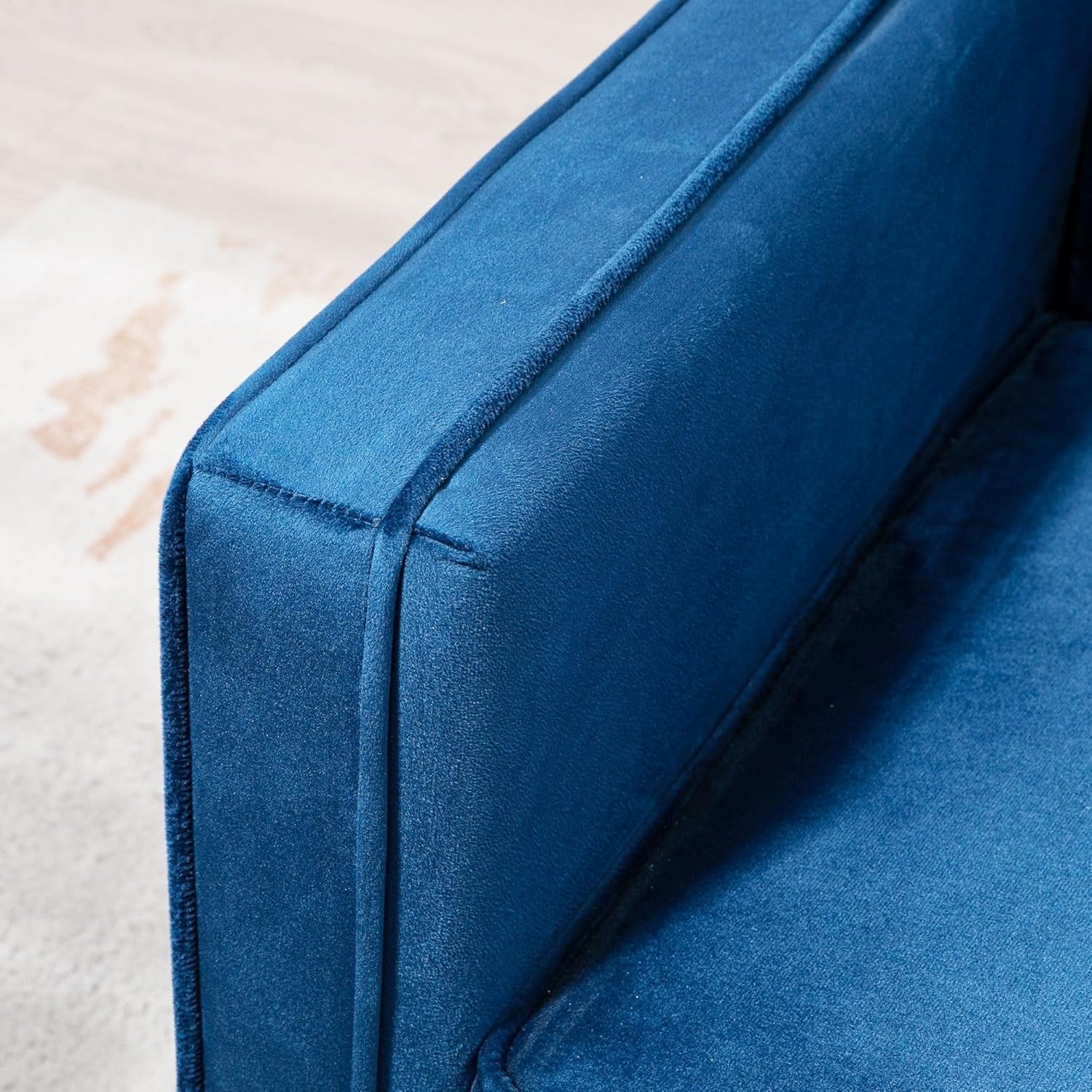 Blue Velvet 3 Seater Sofa Bed Click Clack Recliner Couch Guest Sleeper