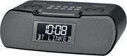 White Round Digital Alarm Clock Retro LED Display Snooze Bedside