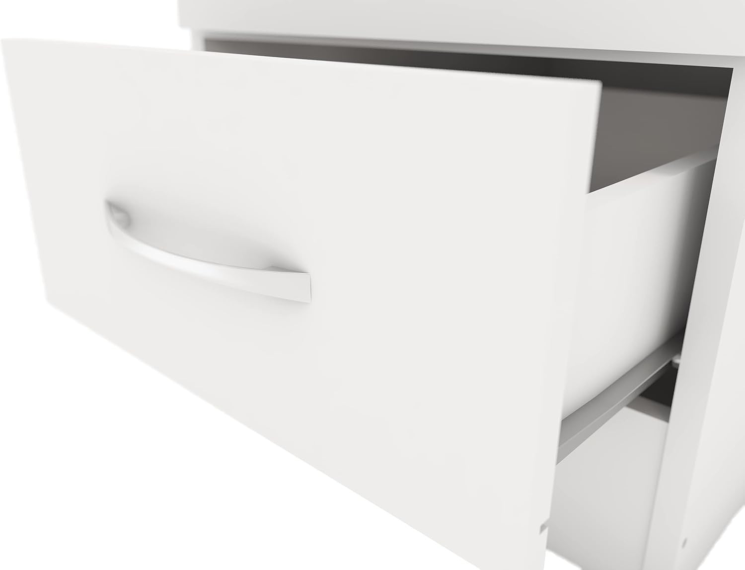 White Gloss 1 Door 1 Drawer Slim Wardrobe – Modern Bedroom Storage