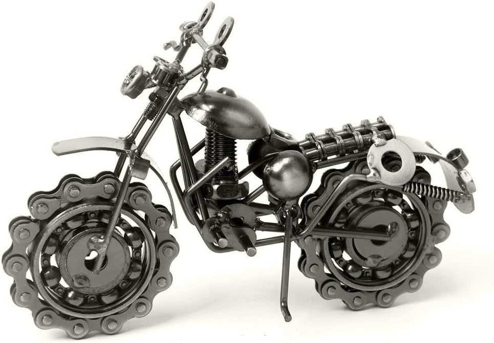 Retro Iron Motorcycle Model with Moving Wheels – Kids Room Decor & Gift