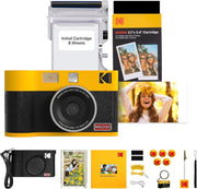 2-in-1 Instant Camera Photo Printer 38 Sheets Bluetooth Yellow Kit