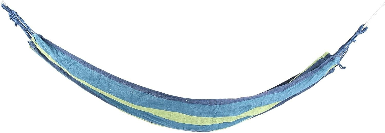 Portable Single & Double Camping Hammock, Lightweight Canvas Travel Outdoor Blue
