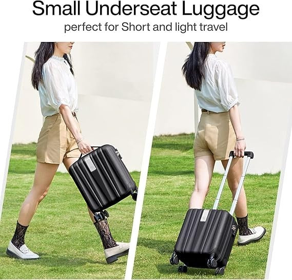 24” Expandable Checked Hard Shell Suitcase Lightweight Spinner Lock