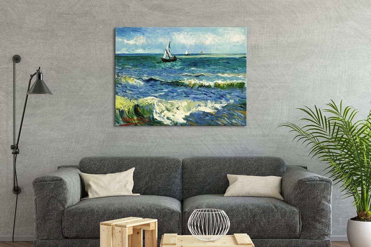 Van Gogh Seascape Canvas Wall Art Large Ocean Sea Giclée Print