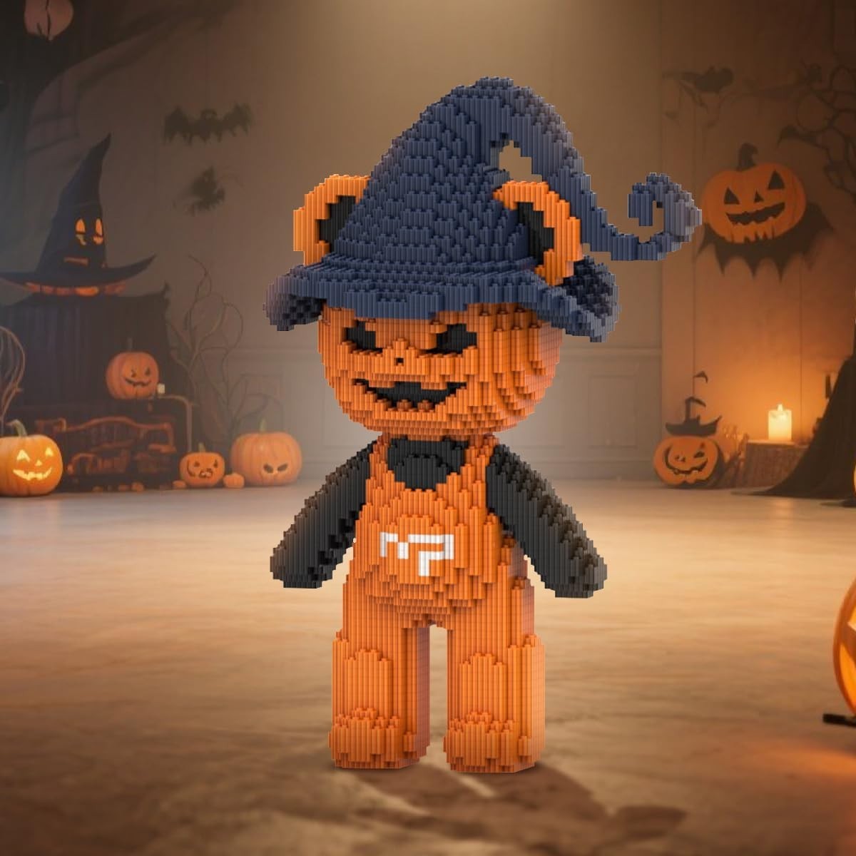 Halloween Pumpkin Bear Micro Brick Set 2715pcs | Spooky Decor Gift Toy