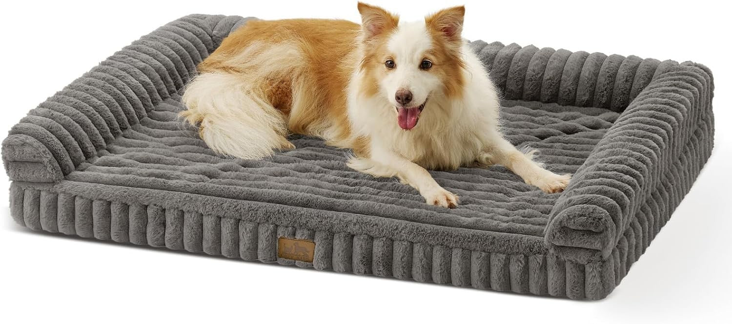 XL Orthopedic Dog Sofa Bed 110x80cm Waterproof Washable Grey