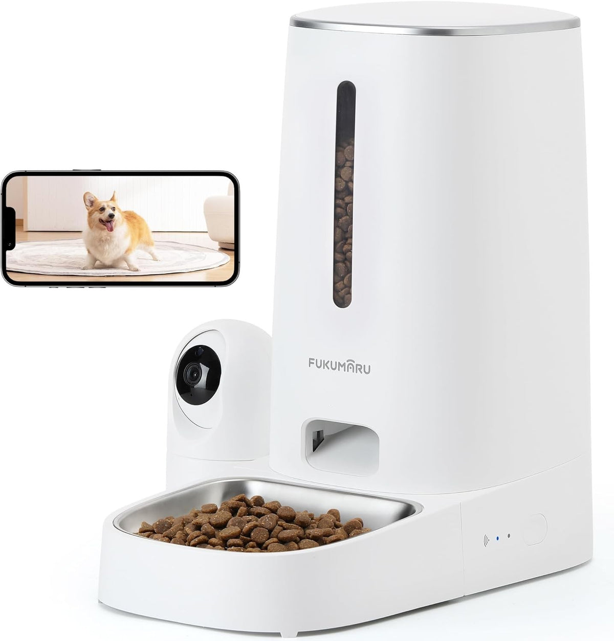 Smart Cat Feeder with Camera 1080P WiFi App Control 2 Way Audio