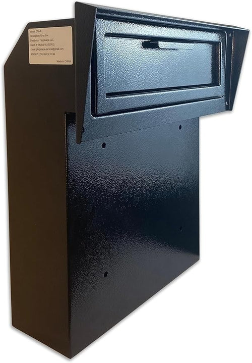 ocking Mailbox Drop Box Steel Secure Rainproof Door Mount for Cash Keys Letters