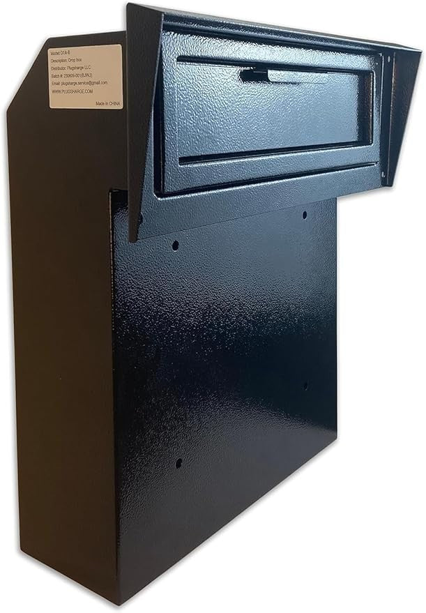 ocking Mailbox Drop Box Steel Secure Rainproof Door Mount for Cash Keys Letters