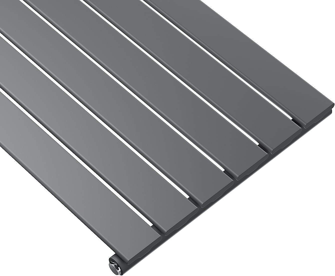 Vertical Column Radiator Anthracite 1600x300mm Single Flat Panel
