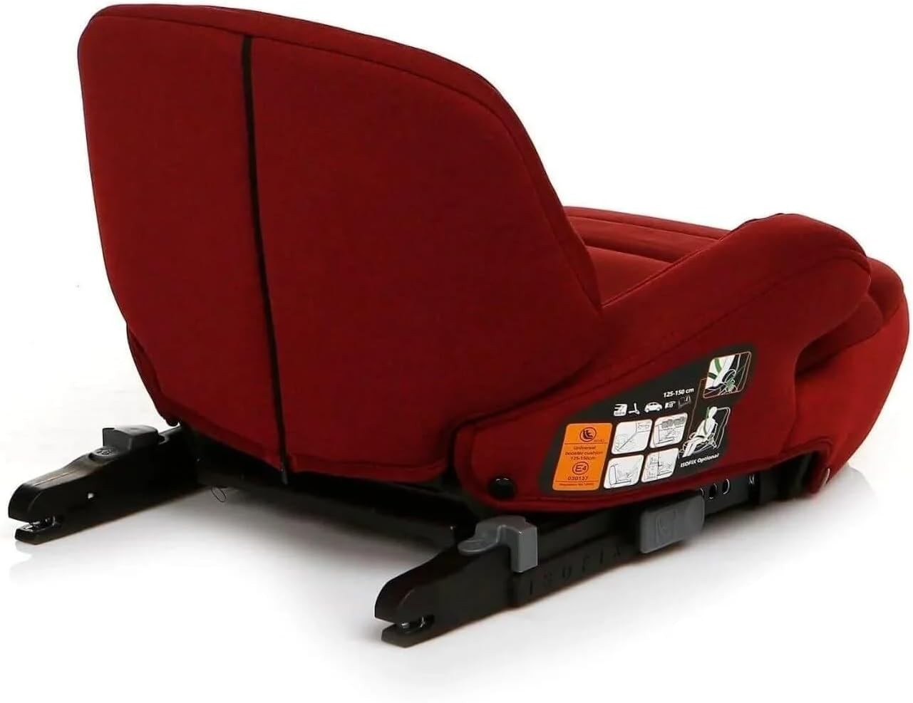 Kids Car Booster Seat i-Size 4–12 Years Portable Child Seat 15–36kg Red